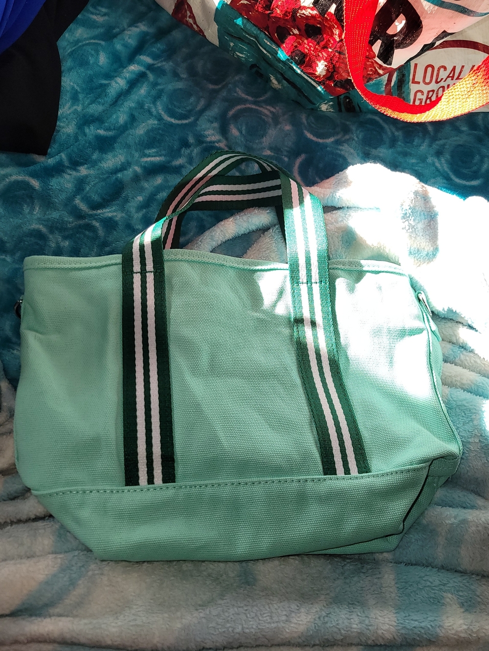 Starbucks Mint Green Canvas Tote Bag - Picture 2 of 6